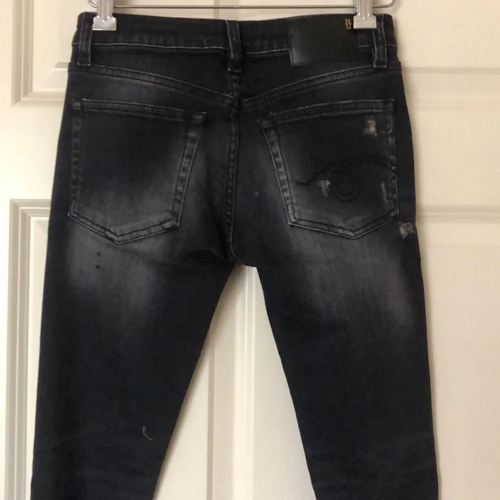 R13 Kate Skinny Jean in Strumblack PF20 Size24/xxs - Picture 5 of 9